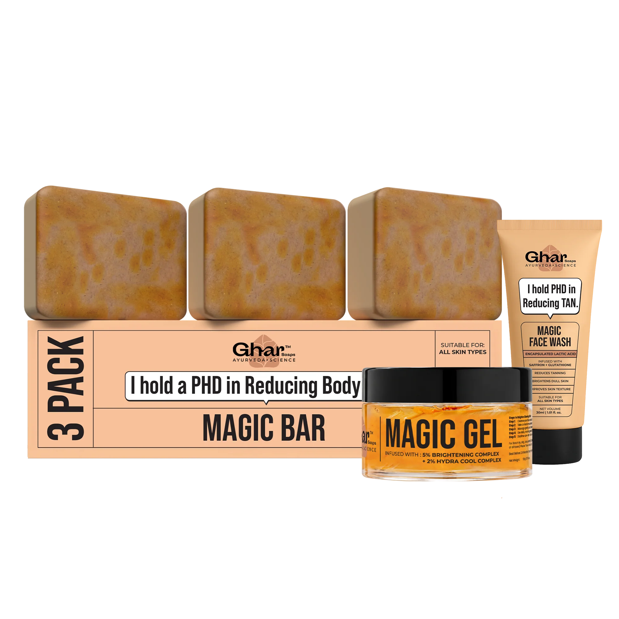 3 Pack Magic Soap + Magic Face wash 30ml + Magic Gel Combo