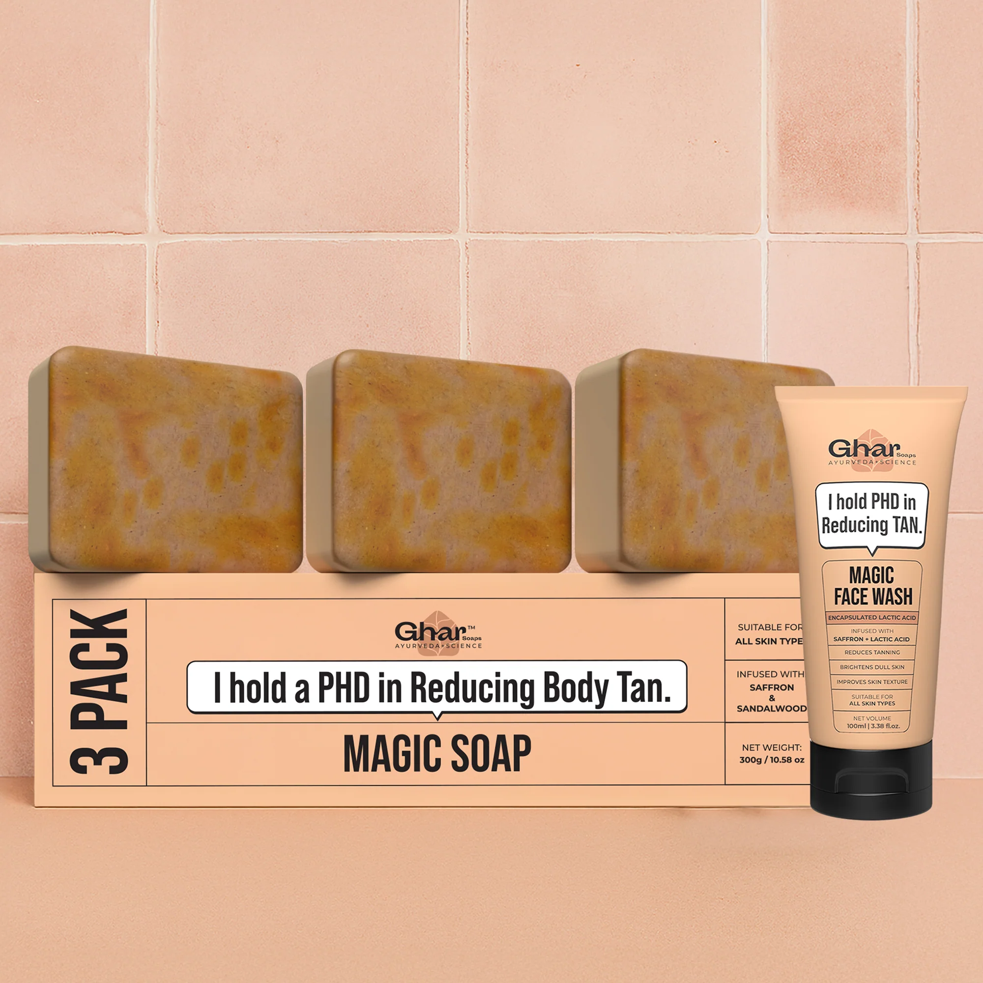 Magic Soap + Face Wash + Magic Gel Combo To Reduce Tan - Image 2
