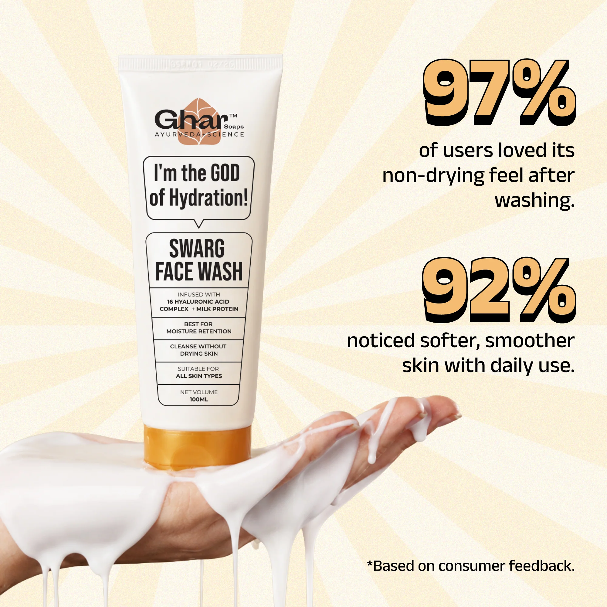 Swarg Face Wash For Intense Hydration & Glowing Skin - Image 8